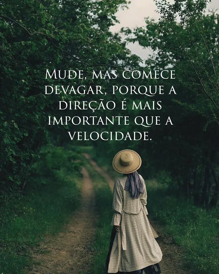Imagem de uma floresta adaptada com frase