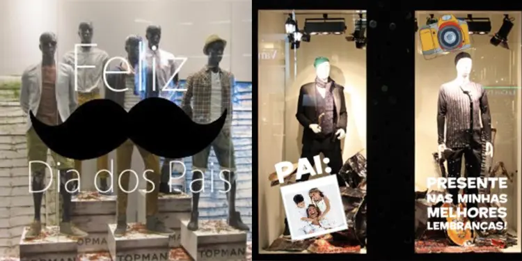Dia dos pais vitrines - ideias de adesivos