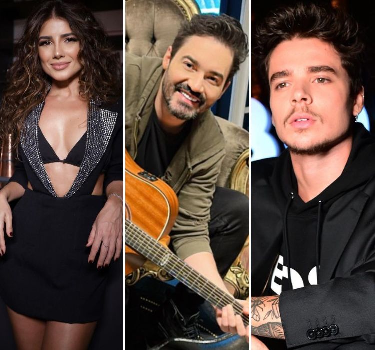 Montagem com fotos de Paula Fernandes, Fernando Zor e João Figueiredo