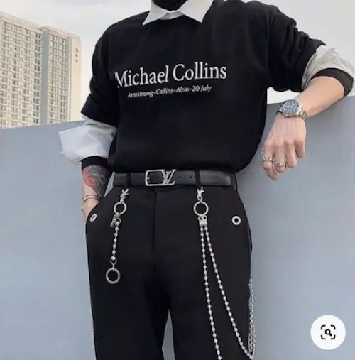 Correntes espalhadas pela vestimenta do e-boy O que é um e-boy