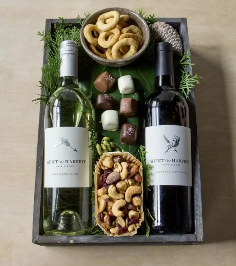 Kit vinho com aperitivos - Presente de Dia dos Pais