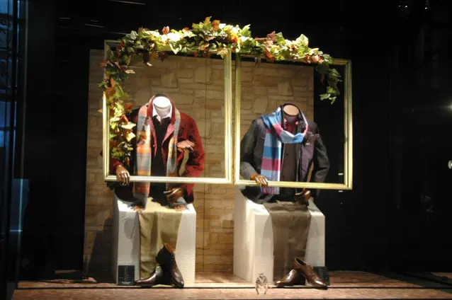 Dia dos pais - vitrines criativas - grife Paul Stuart