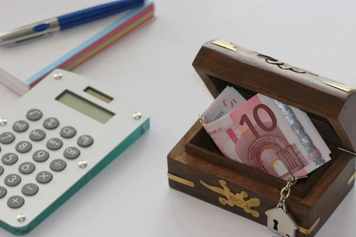 Calculadora e dinheiro