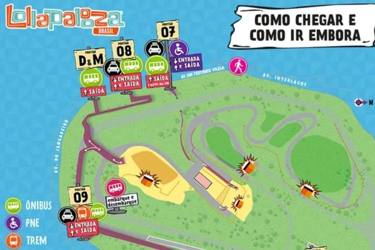 Como chegar no Lollapalooza 2022