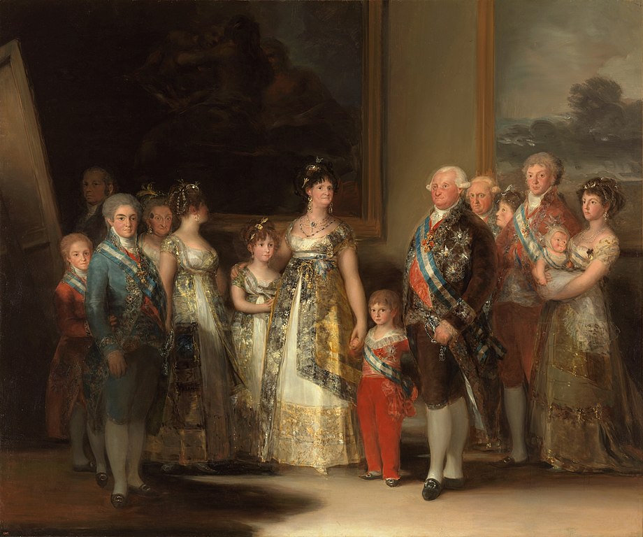 Pintura de Francisco Goya de Carlos IV da Espanha e sua família, onde se vê meninos e meninas com a roupa infantil da época Pintura de Francisco Goya de Carlos IV da Espanha e sua família, onde se vê meninos e meninas com a roupa infantil da época.