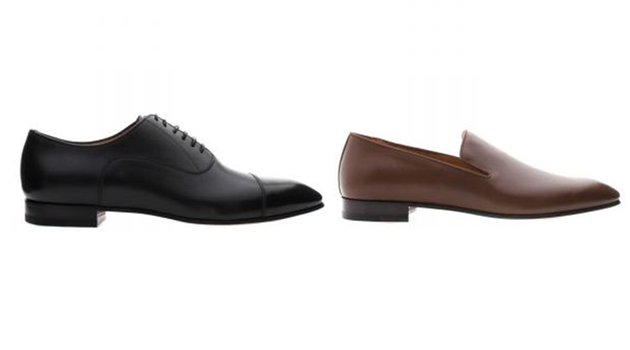 Sapatos da Louboutin masculinos, um preto um marrom