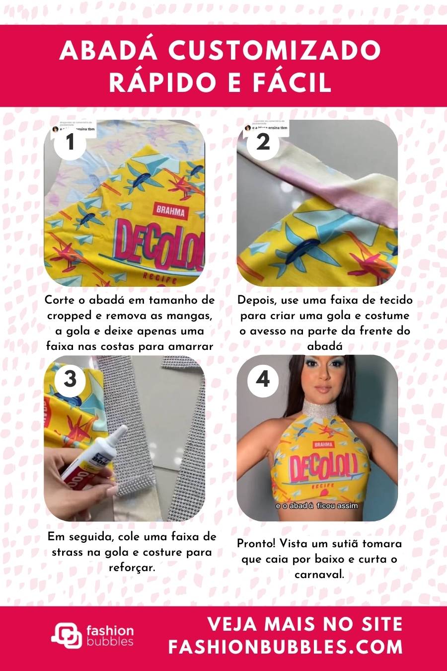 Tutorial de como fazer abadá customizado rápido e fácil.