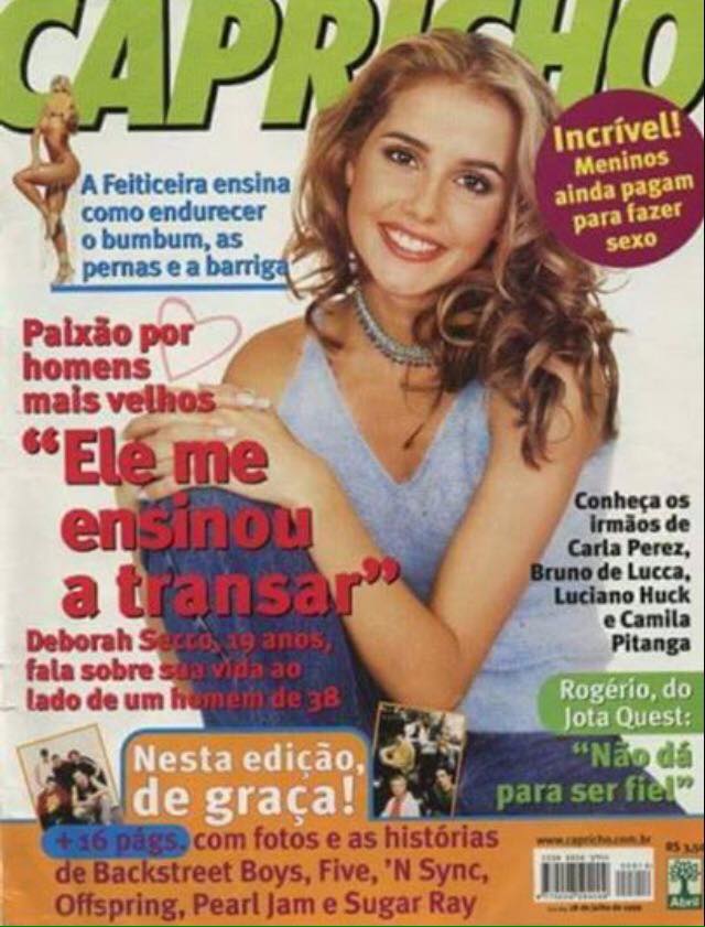 Capa da Revista Capricho da década de 90. 