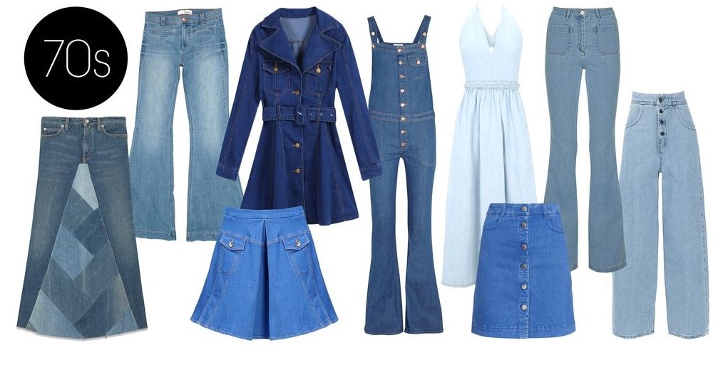 Modelos Jeans da década de 70. 