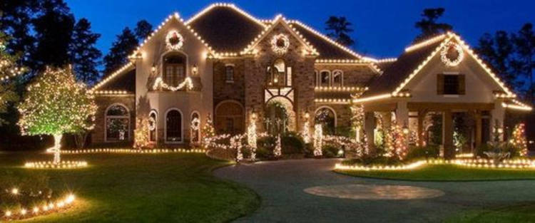 Casa iluminada.