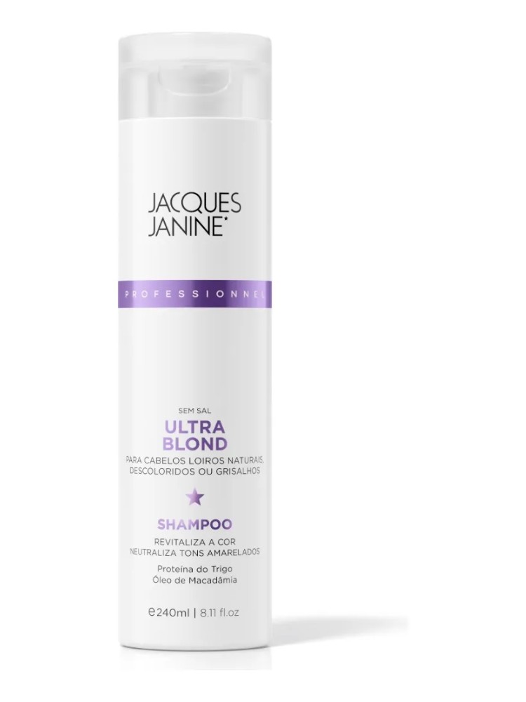 Embalagem Shampoo Cabelos Grisalhos, Jacques Janine Professionnel 