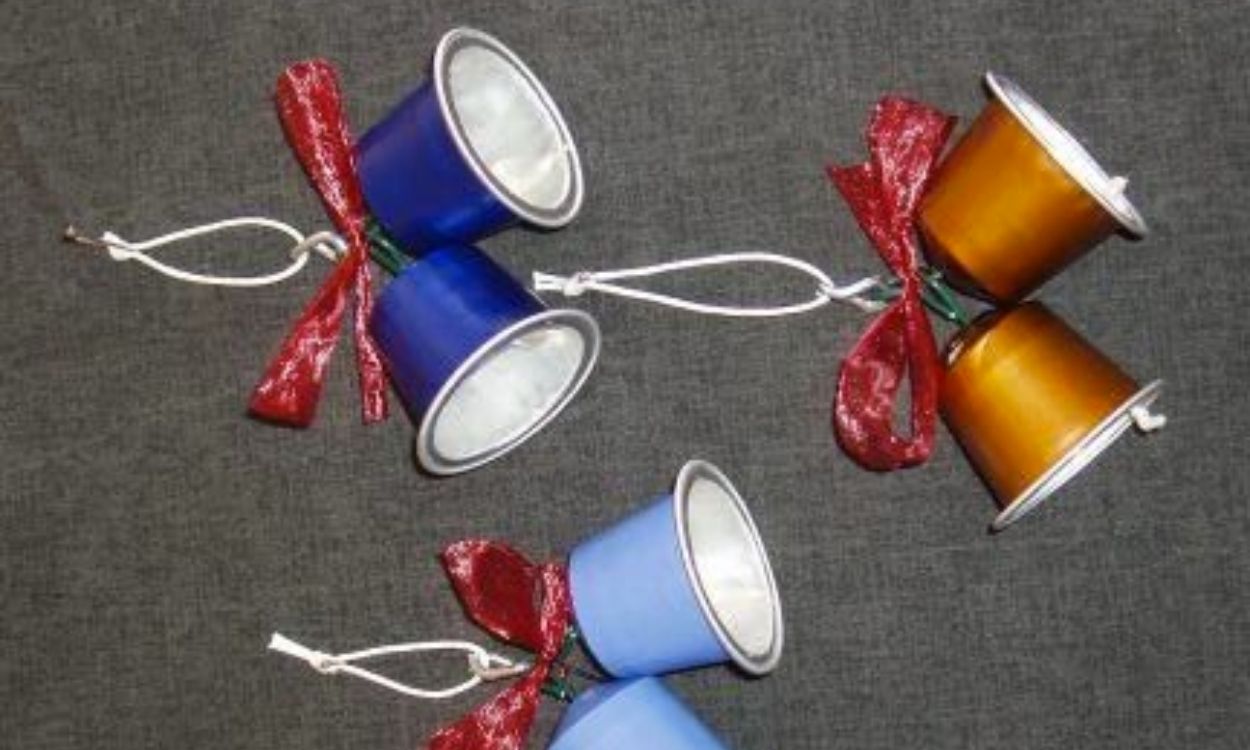 Decoração de Natal com cápsulas