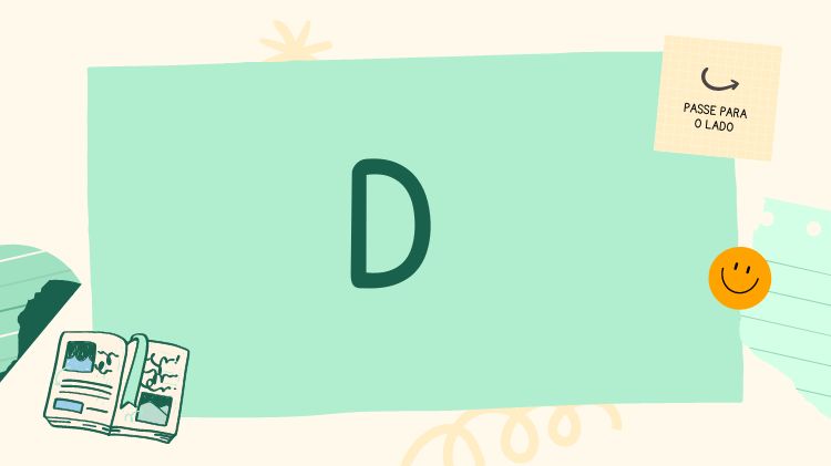 Alternativa D em fundo verde