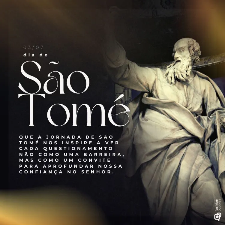 Frase escrita em foto de São Tomé, uma das esculturas dos Doze Apóstolos dentro da Basílica de São João de Latrão. Roma, Itália.

