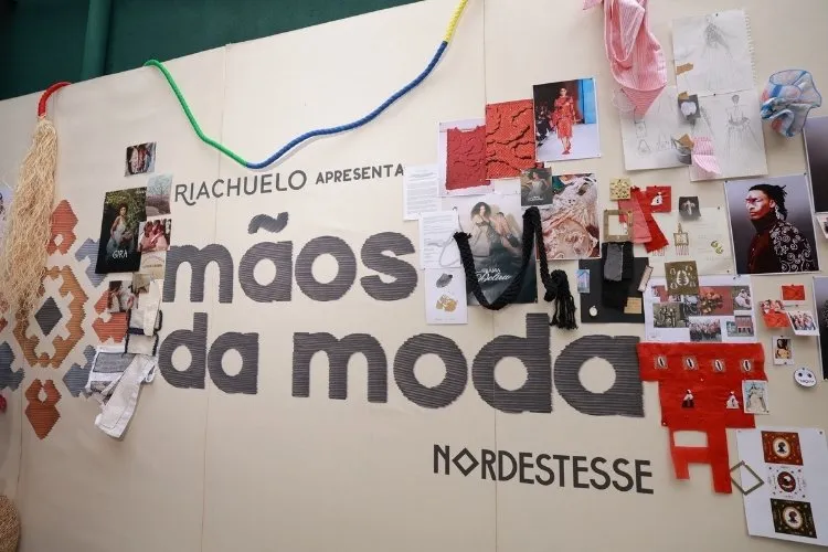 Logo do projeto Mãos da Moda, da Riachuelo com a Nordestesse