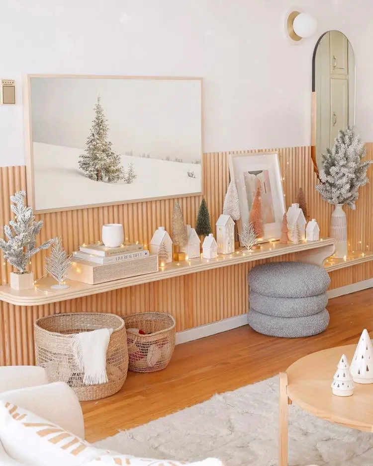 Foto de ambiente decorado para o Natal.