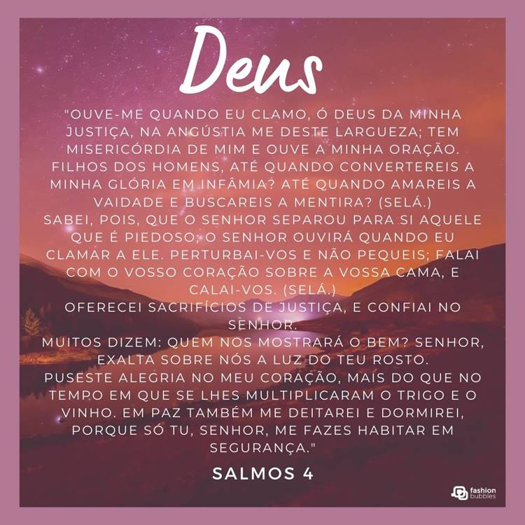 Foto com oração de boa noite escrita.