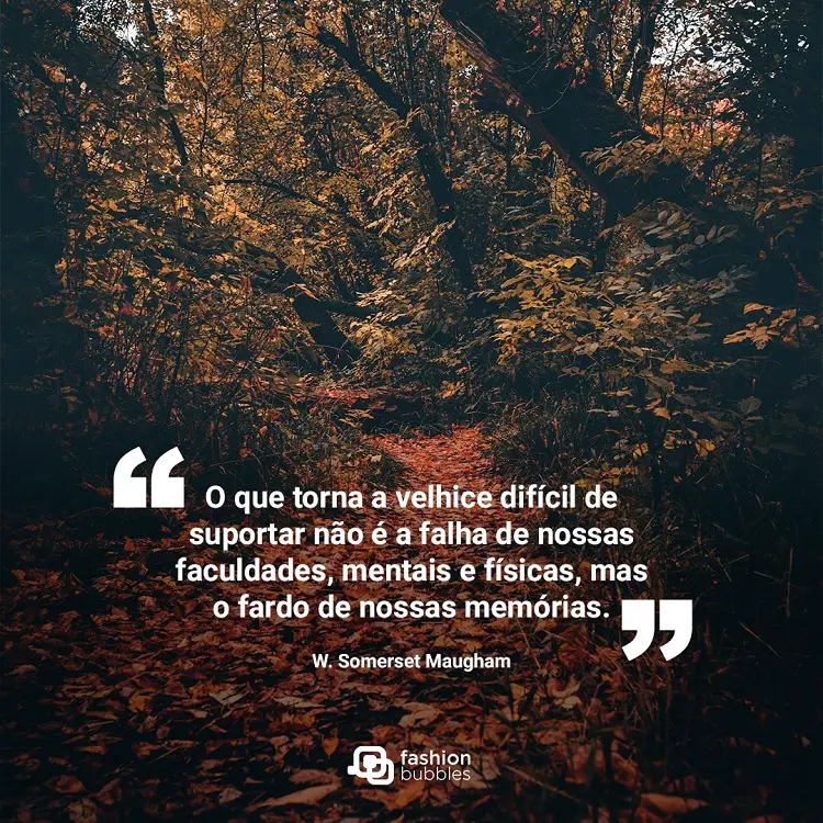 Frase sobre as dificuldades de envelhecer