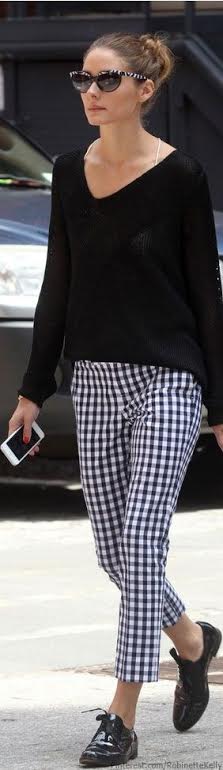Calça xadrez vichy