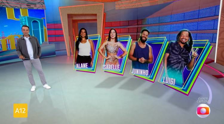 Alane, Isabelle, Juninho e Luigi estão no sexto paredão do BBB 24