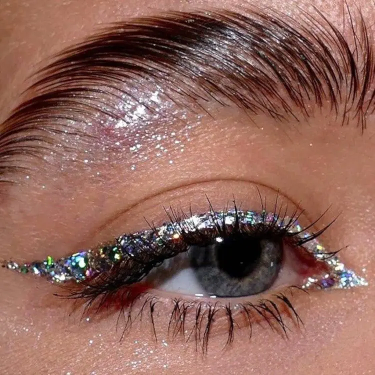 delineado de glitter