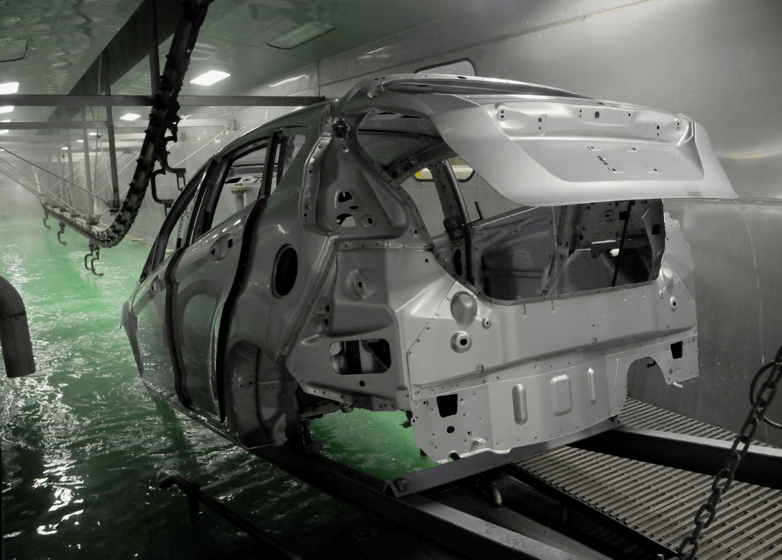 Fábrica da Ford em São Bernardo do Campo - BodyShop - Linha de montagem - Pintura do Ford New Fiesta