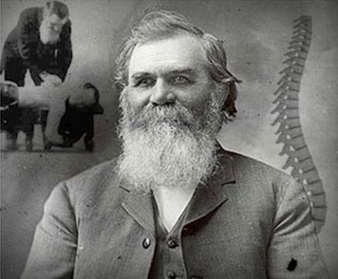 Daniel David Palmer aplicando o método da quiropraxia
