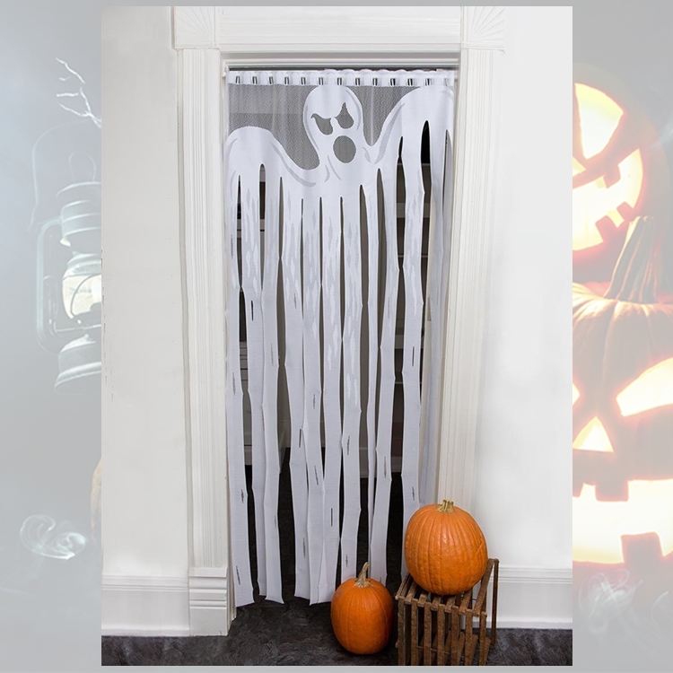 Cortina de fantasma branca para portal