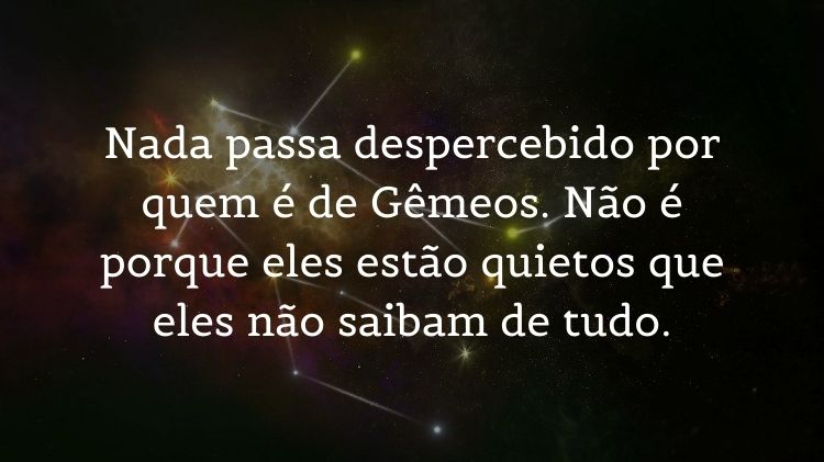 Frase para geminiano sobre foto de céu estrelado