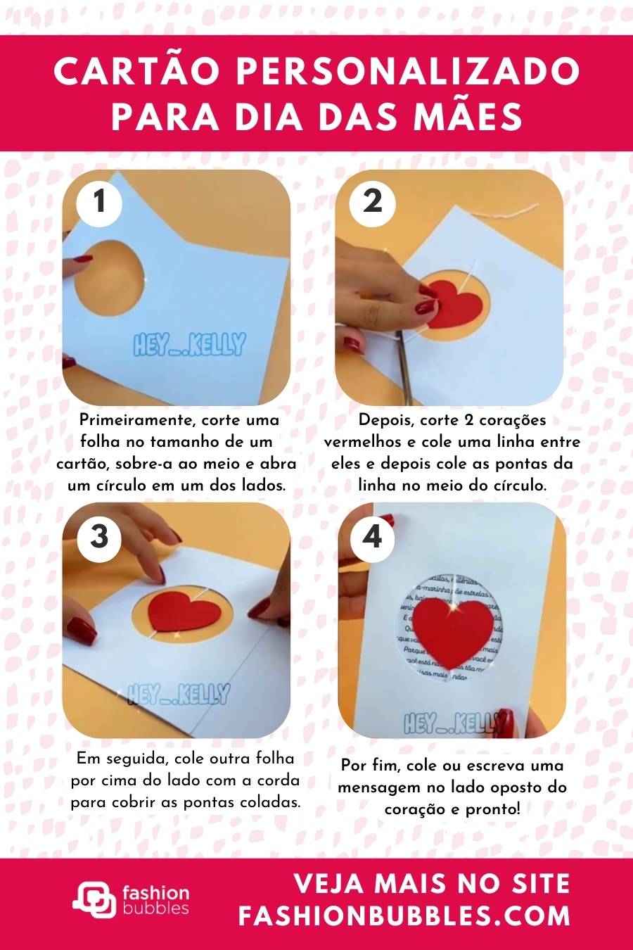 Tutorial cartão personalizado para dia das mães.