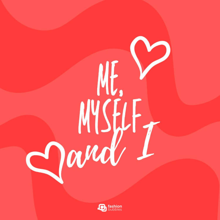 Eu mesmo, Frase em inglês fotos sozinha