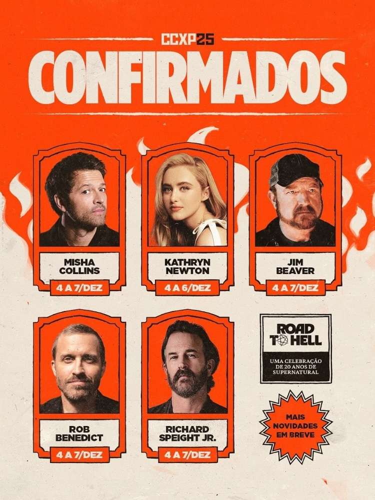 Foto dos atores de Supernatural confirmados na CCXP 2025