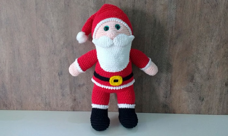 Papai Noel em amigurumi com receita