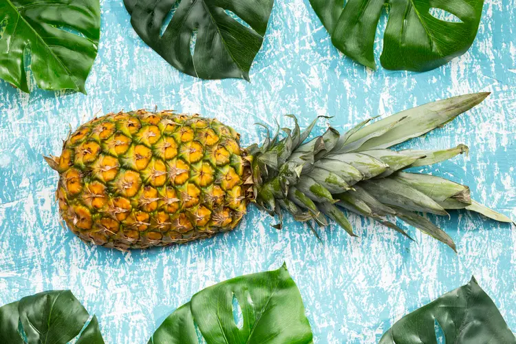 Abacaxi é uma fruta tropical.