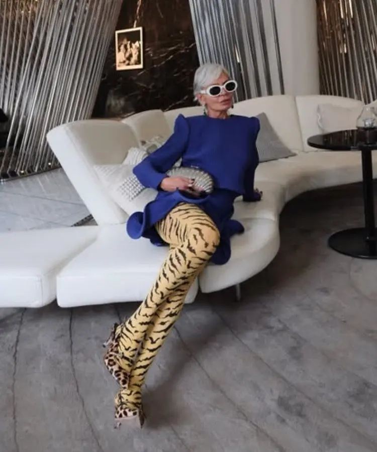 Influencer Grece Ghanem, um exemplo do conceito de envelhecimento NOLT