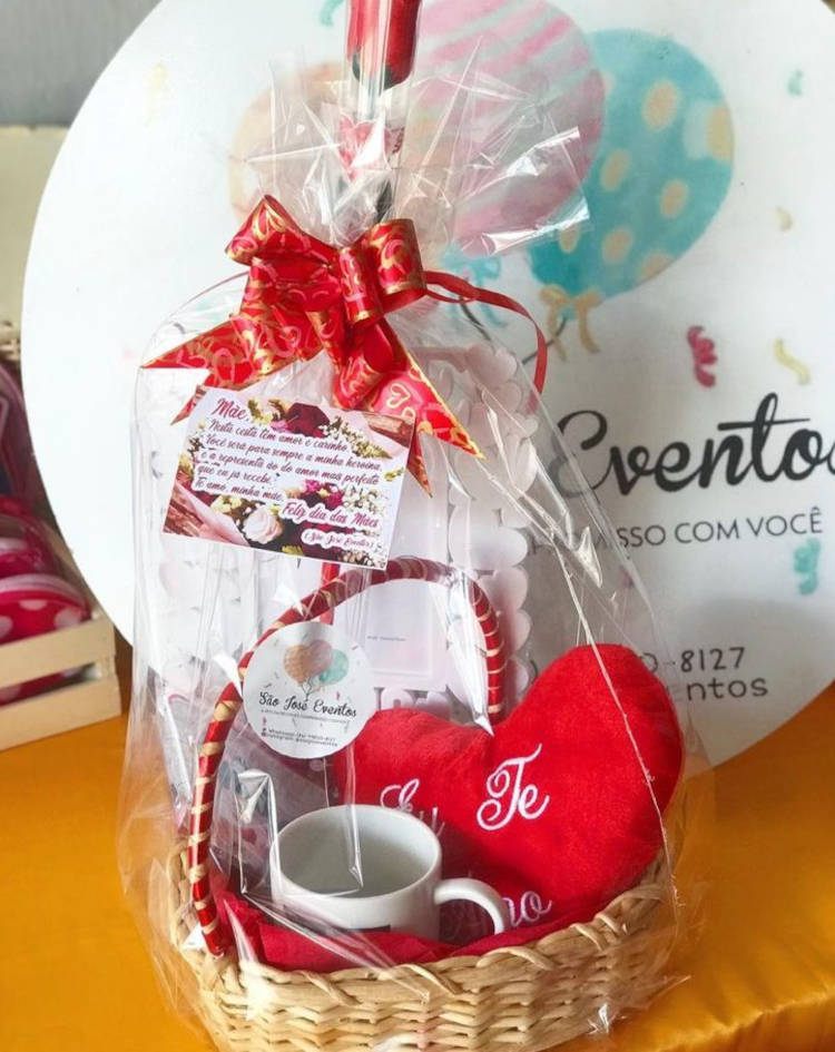 Mini cesta de dia das mães