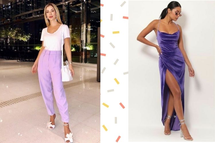 Looks de ano novo roxos