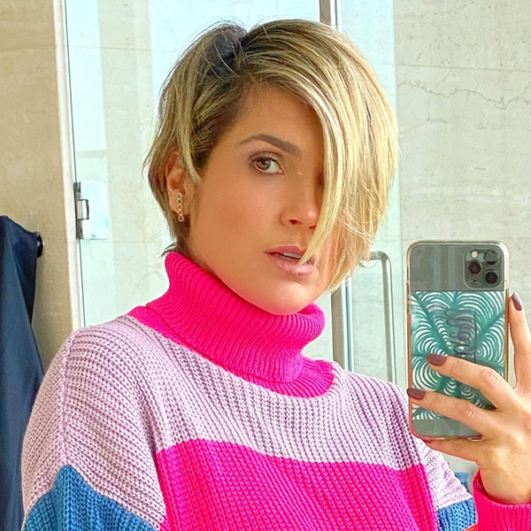 Corte cabelo curto da atriz Flávia Alessandra