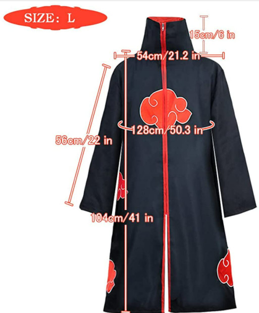 Capa de Halloween tamanho criança naruto