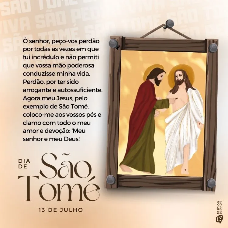 Post sobre o santo de 13 de julho com oração por intercessão ao apóstolo de Cristo