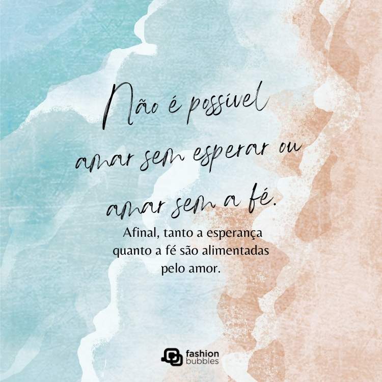 Arte com mensagem sobre amor.