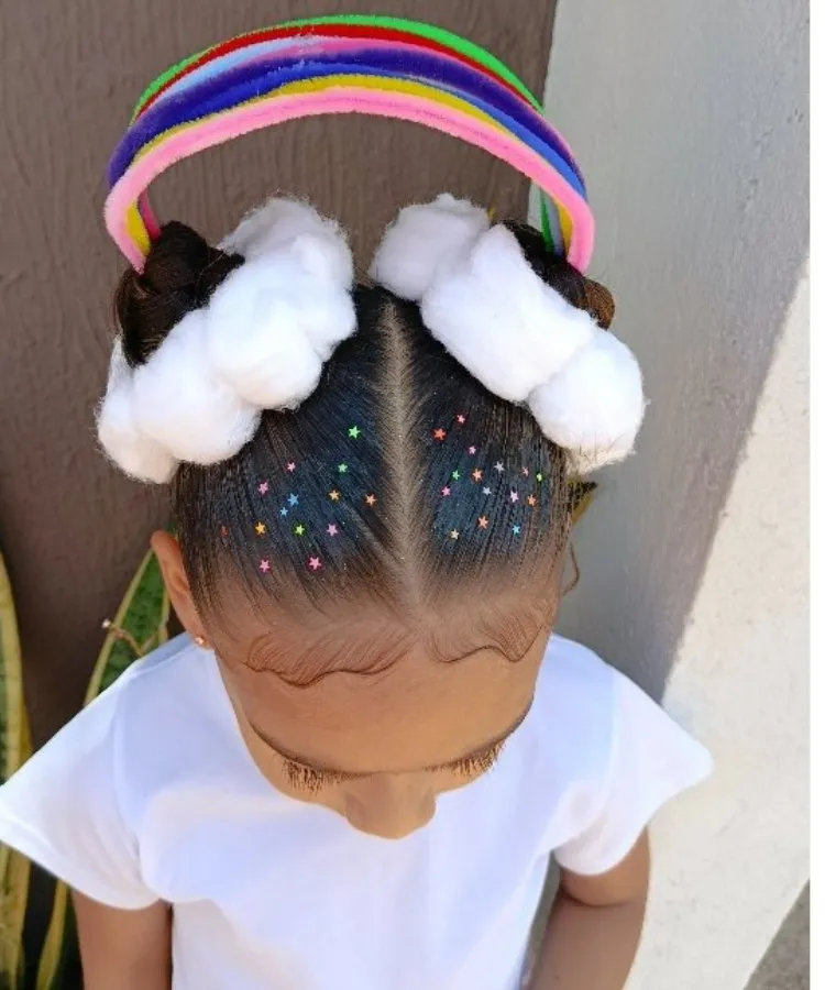 Foto de cabelo maluco de arco-íris