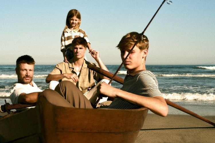 Foto de Rodrigo Hilbert com os filhos em campanha de Dia dos Pais da Hering