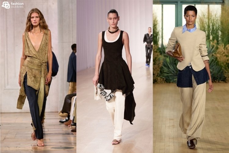 Modelos nos desfiles de Ralph Lauren, Simkhai e TWP na Semana de Moda de Nova York