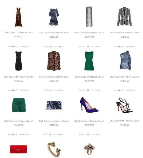 coleção cea just cavalli