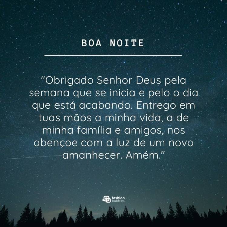 Foto de prece para fazer antes de dormir.