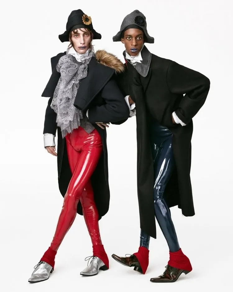 Modelos na campanha da coleção da Zara em collab com o estilista John Galliano