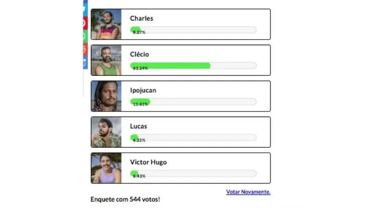 Resultados parciais do No Limite às 17h