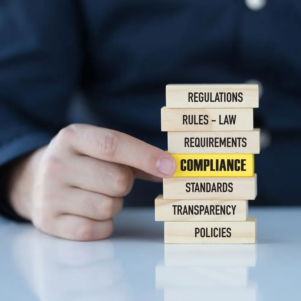 Representação da palavra Compliance.