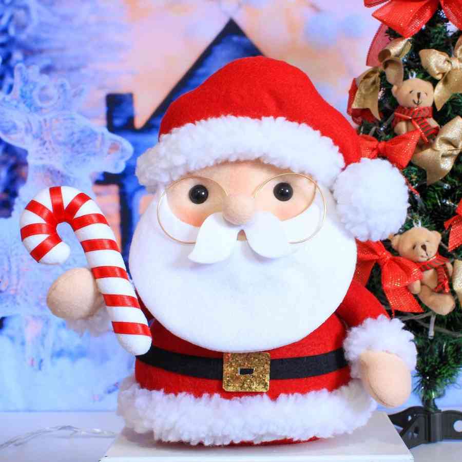 Papai Noel de feltro perfeito decorativos de Natal.